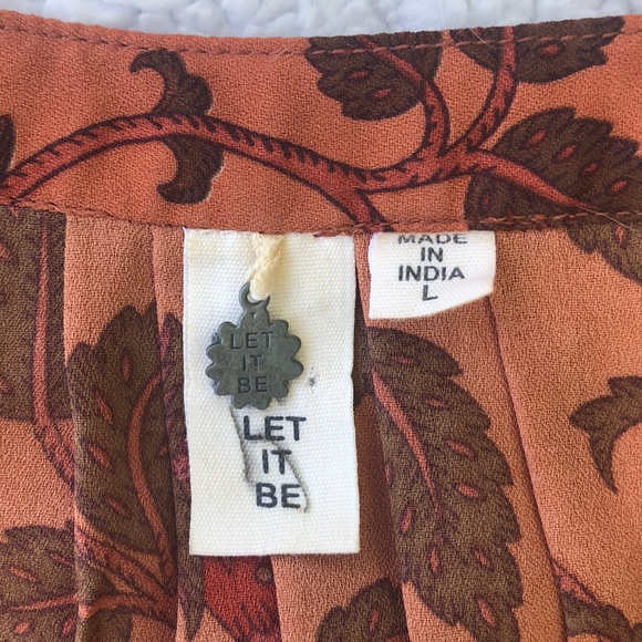 Let It Be top sleeveless shell floral & vine print blouse size large - Picture 7 of 11